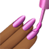 💅🏾 nail polish: medium-dark skin tone display on Apple